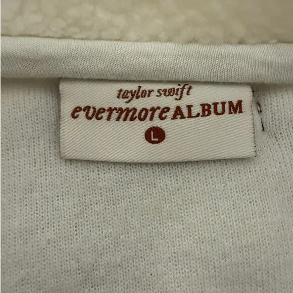 TAYLOR SWIFT NWT | Life is a Willow Zip Up Sherpa Fleece Coat Jacket | size L - Picture 5 of 8